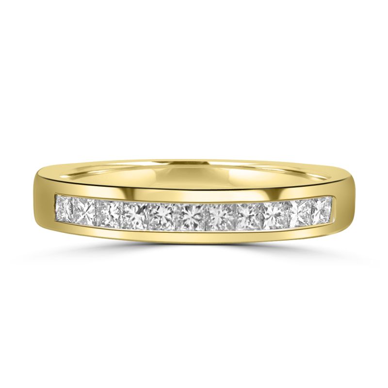 18ct Yellow Gold Princess Cut Diamond Eternity Ring 0.25ct