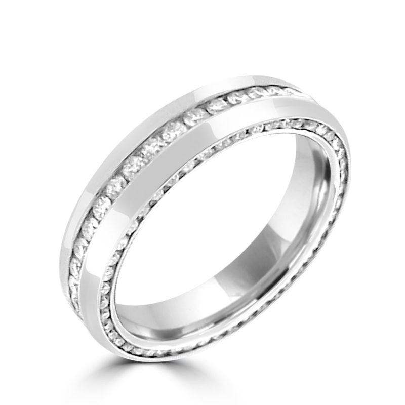 Platinum Channel Set Diamond Eternity Ring