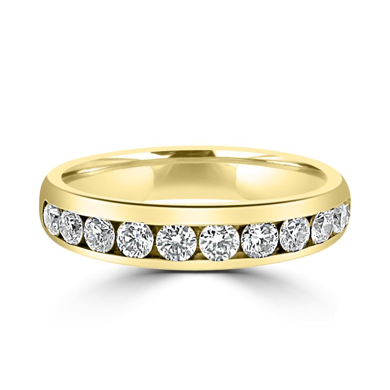 18ct Yellow Gold Brilliant Cut Diamond Channel Set Eternity Ring