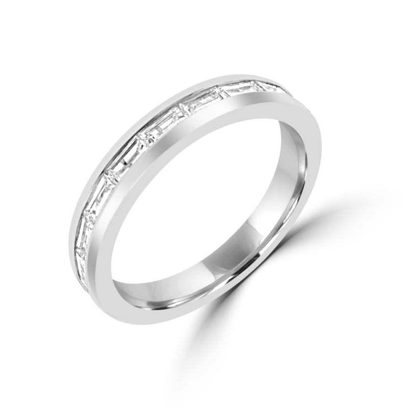 Platinum Baguette Cut Diamond Eternity Ring 0.50ct