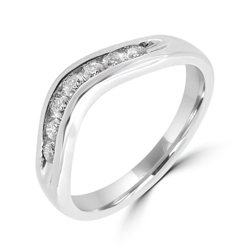 Platinum Brilliant Cut Diamond Shaped Eternity Ring 0.25ct