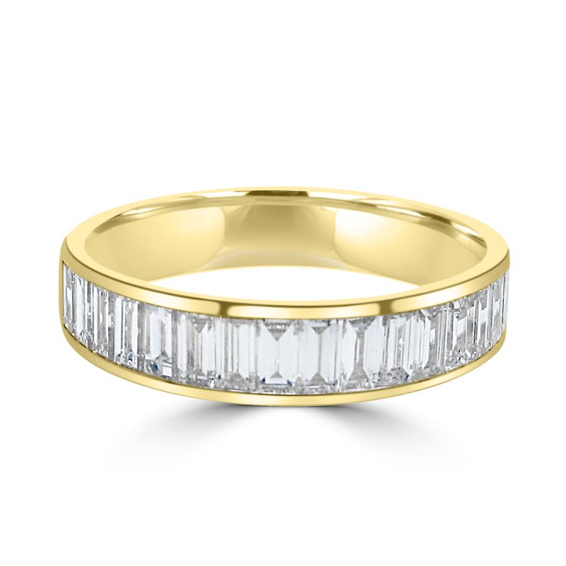 18ct Yellow Gold Baguette Cut Diamond Eternity Ring 1ct
