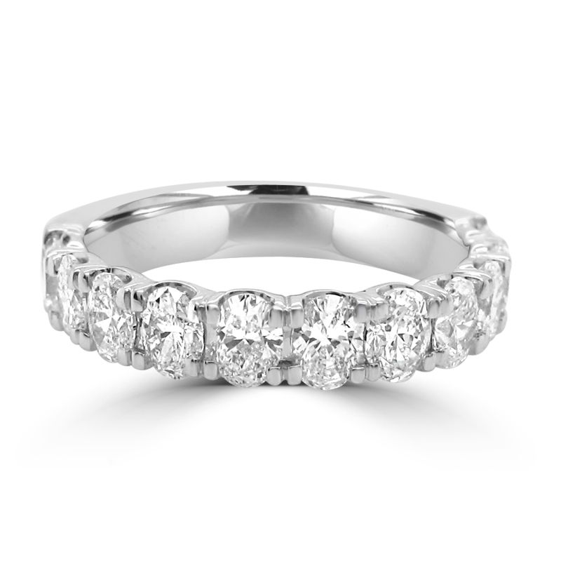 Platinum Oval Cut Diamond Eternity Ring 1.50ct