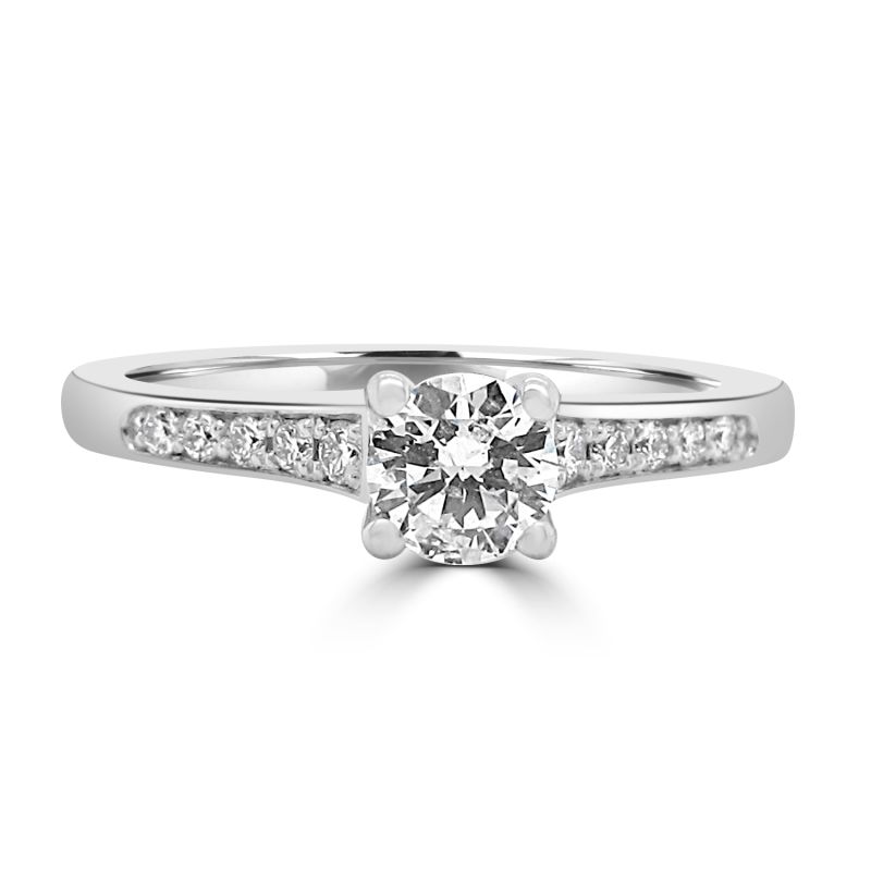 18ct White Gold Brilliant Cut Diamond Engagement Ring 0.40ct