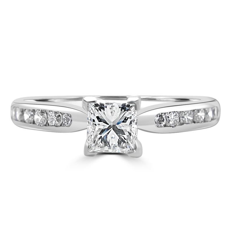 Platinum Princess Cut Diamond Engagement Ring 0.63ct