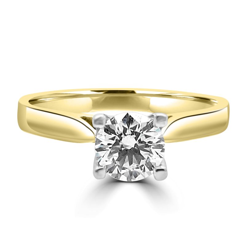 18ct Yellow Gold Brilliant Cut Diamond Engagement Ring 0.54ct