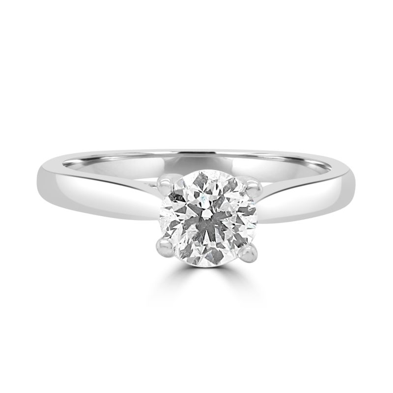 18ct White Gold Brilliant Cut Diamond Solitaire Engagement Ring