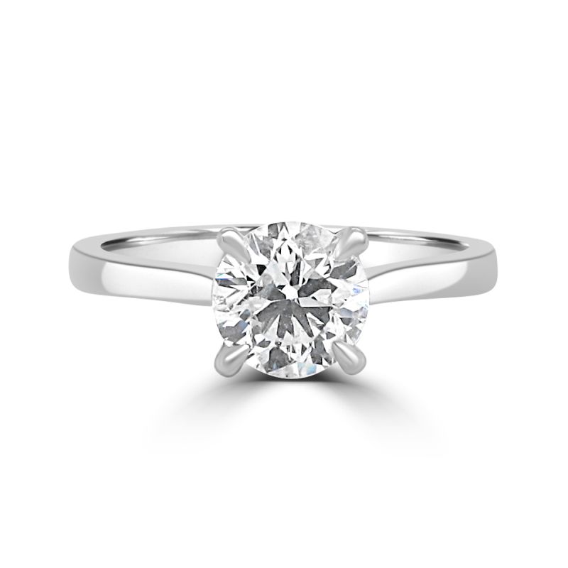 Platinum Brilliant Cut Diamond Solitaire Engagement Ring 0.53ct