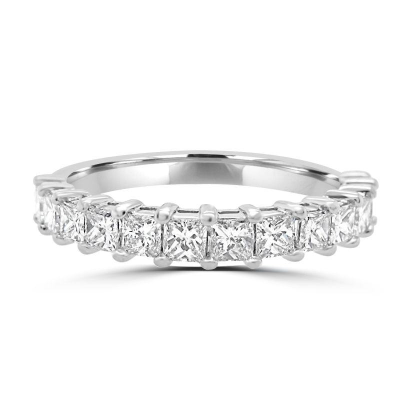 Platinum Princess Cut Diamond Eternity Ring 0.78ct