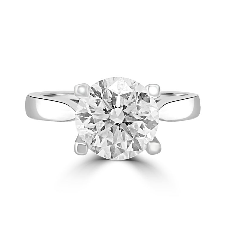 Platinum Brilliant Cut Diamond Solitaire Engagement Ring 1.63ct