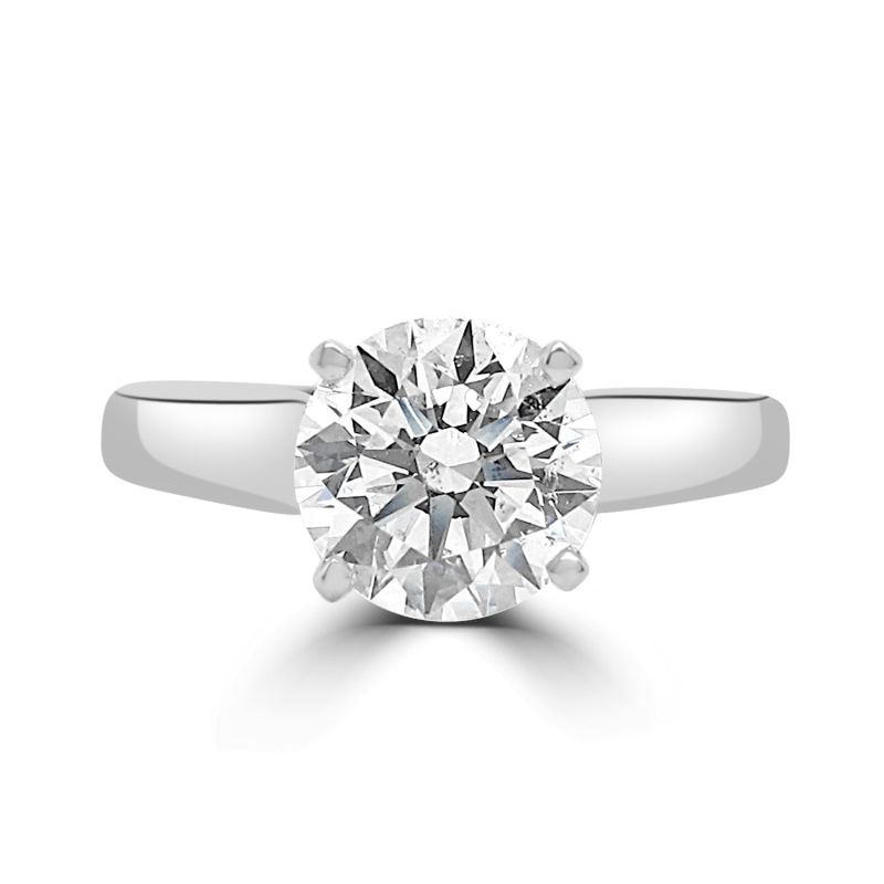 Platinum Brilliant Cut Diamond Solitaire Engagement Ring 1.56ct