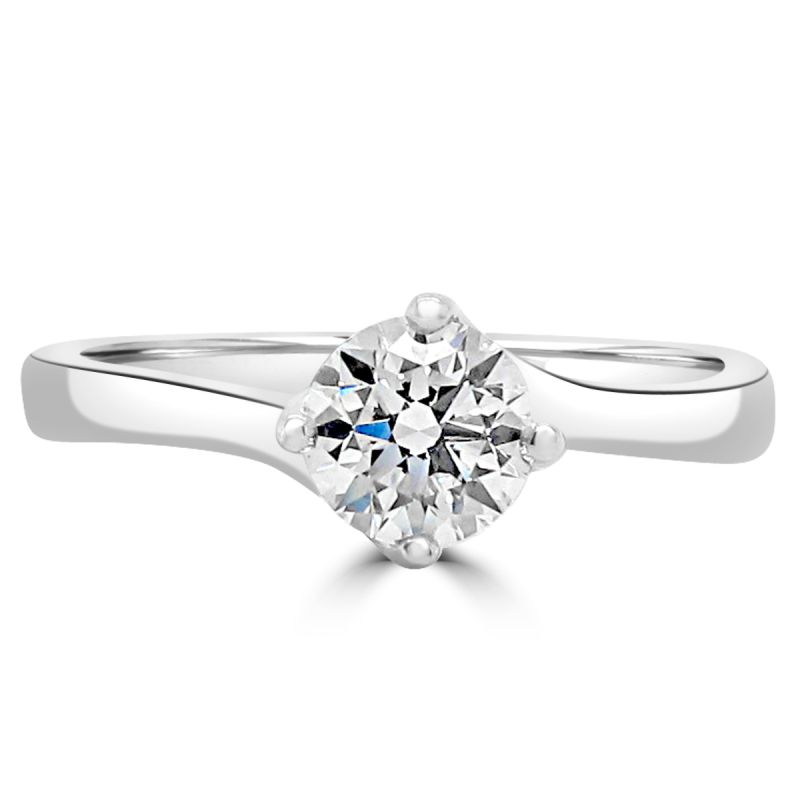 Platinum Brilliant Cut Diamond Solitaire Engagement Ring 0.60ct