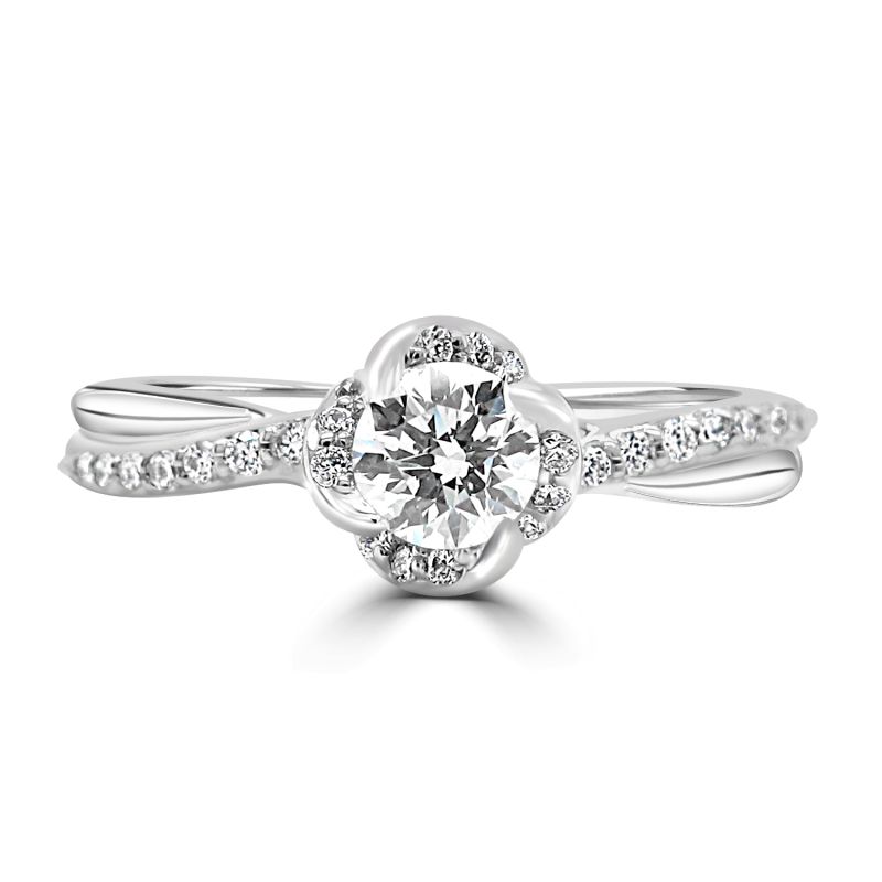 Platinum Brilliant Cut Diamond Solitaire Engagement Ring 0.67ct