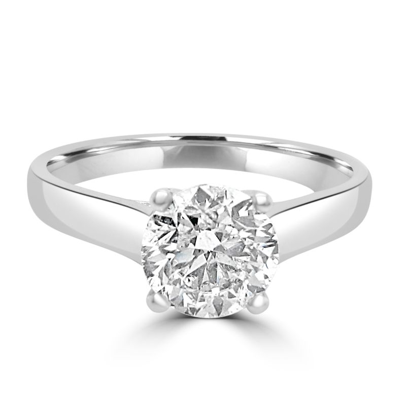 Platinum Brilliant Cut Diamond Solitaire Engagement Ring 1.09ct