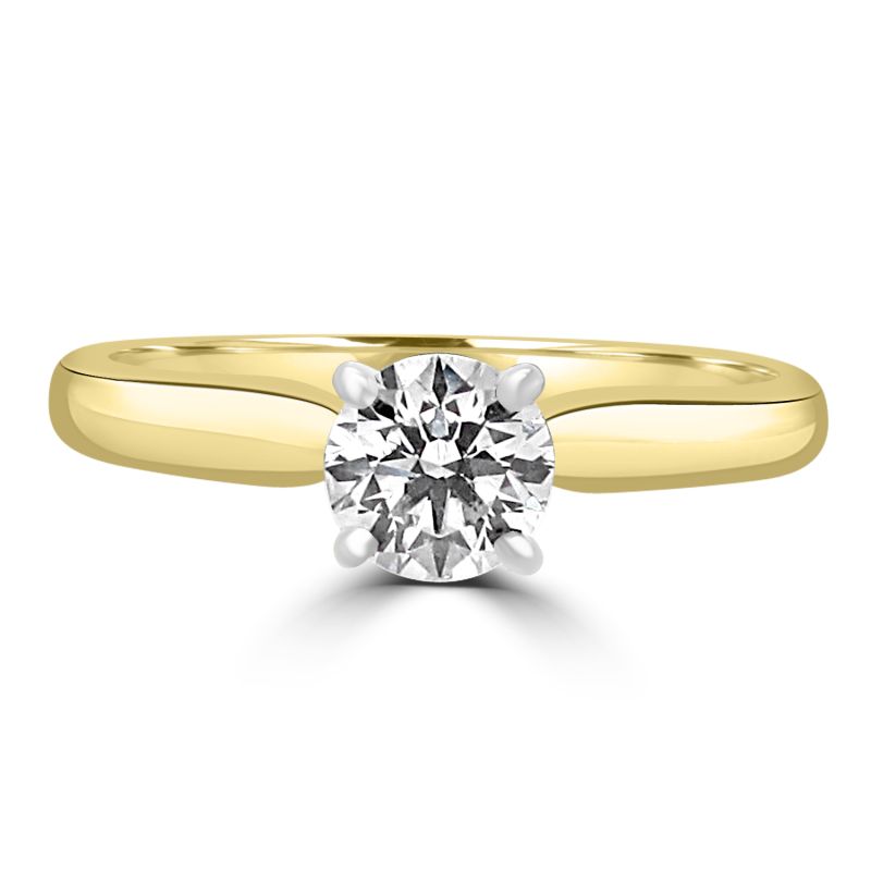 18ct Yellow Gold Brilliant Cut Diamond Solitaire Engagement Ring