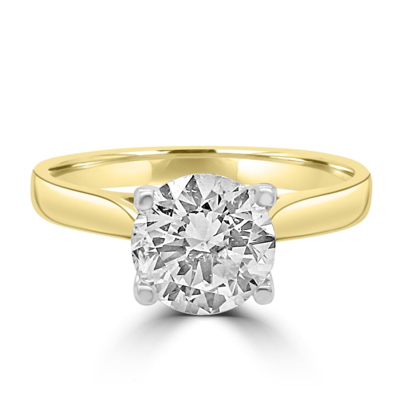 18ct Yellow Gold Brilliant Cut Diamond Solitaire Engagement Ring