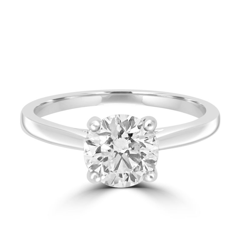 Platinum Brilliant Cut Diamond Solitaire Engagement Ring 1.01ct