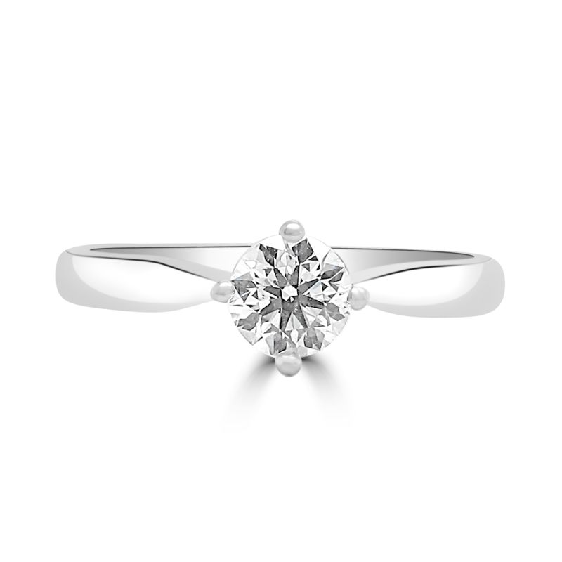 Platinum Brilliant Cut Diamond Solitaire Engagement Ring 0.40ct