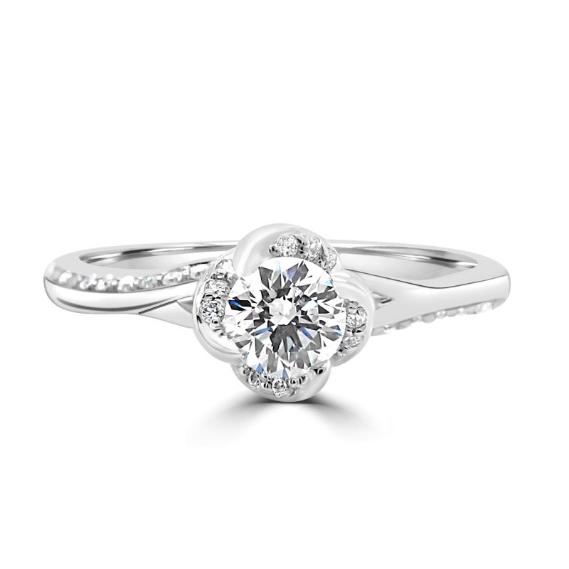Platinum Brilliant Cut Diamond Solitaire Engagement Ring 0.63ct