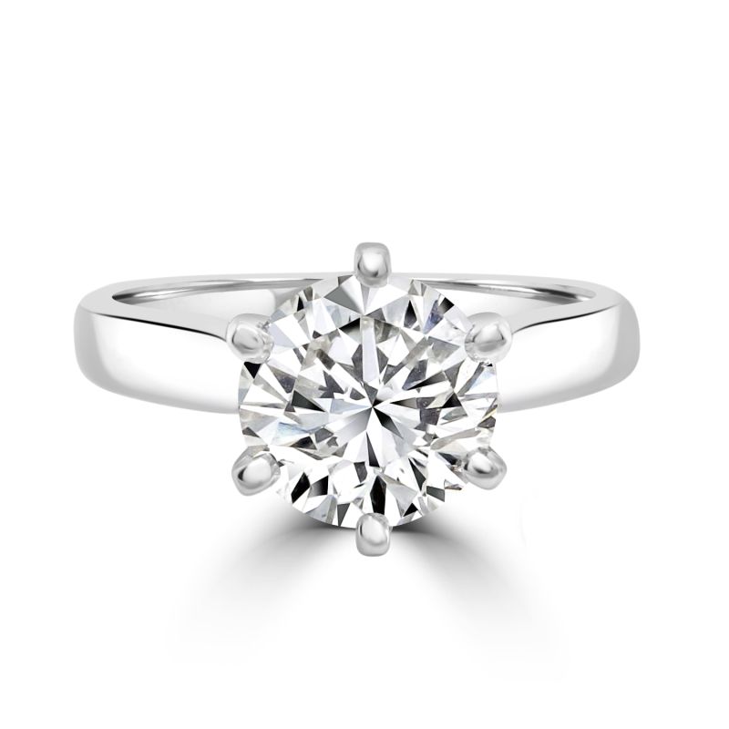 Platinum Brilliant Cut Diamond Solitaire Engagement Ring 1.21ct