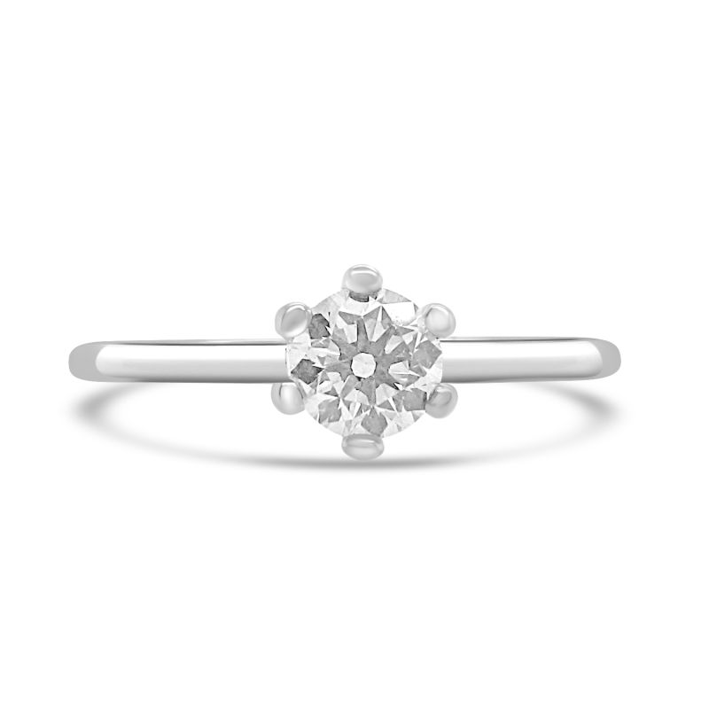 Platinum Brilliant Cut Diamond Solitaire Engagement Ring 0.32ct