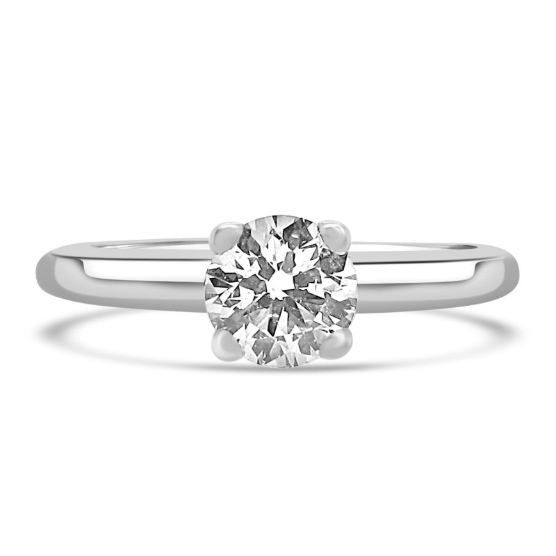 Platinum Brilliant Cut Diamond Solitaire Engagement Ring 0.59ct