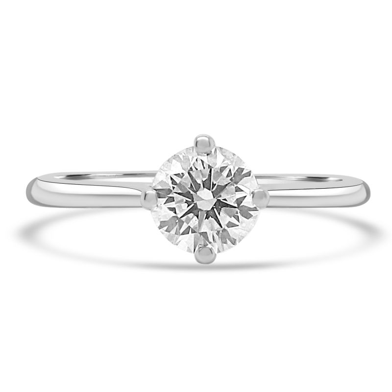 Platinum Brilliant Cut Diamond Solitaire Engagement Ring 0.52ct