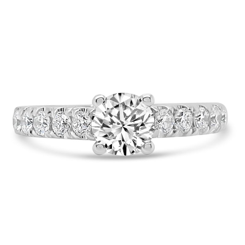 Platinum Brilliant Cut Diamond Solitaire Engagement Ring 0.85ct