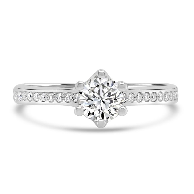 Platinum Brilliant Cut Diamond Solitaire Engagement Ring 0.51ct