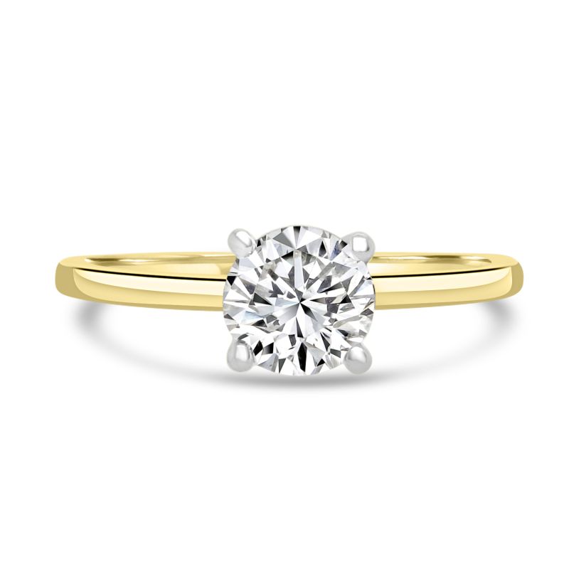 18ct Yellow Gold Brilliant Cut Diamond Solitaire Engagement Ring 0.50ct