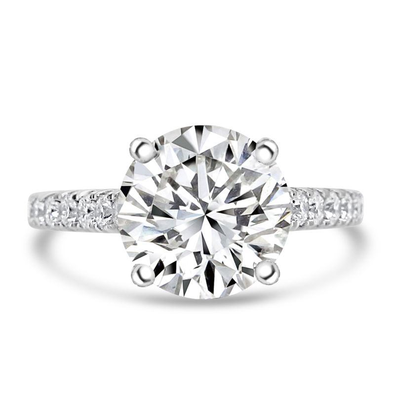 Platinum Brilliant Cut Diamond Solitaire Engagement Ring 2.64ct