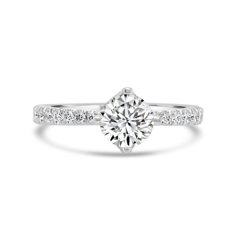 Platinum Brilliant Cut Diamond Solitaire Engagement Ring 1.06ct