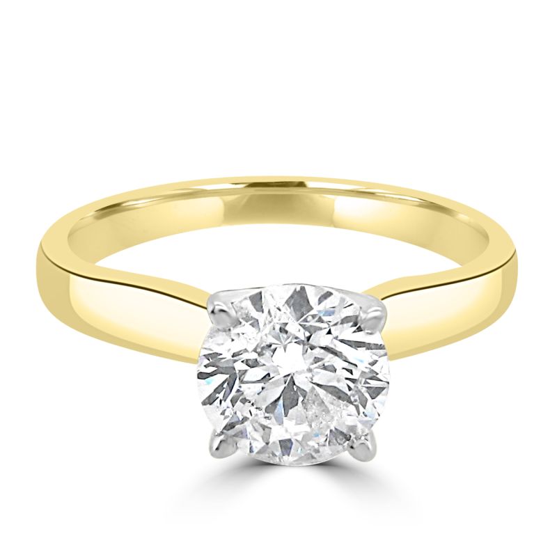 18ct Yellow Gold Brilliant Cut Diamond Solitaire Engagement Ring 1ct