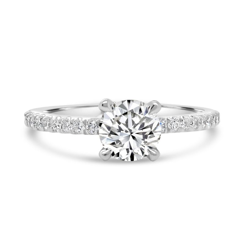 Platinum Brilliant Cut Diamond Solitaire Engagement Ring 0.82ct
