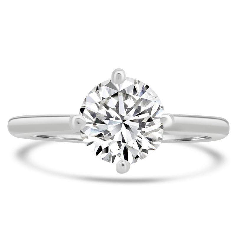 Platinum Brilliant Cut Diamond Solitaire Engagement Ring 1.05ct