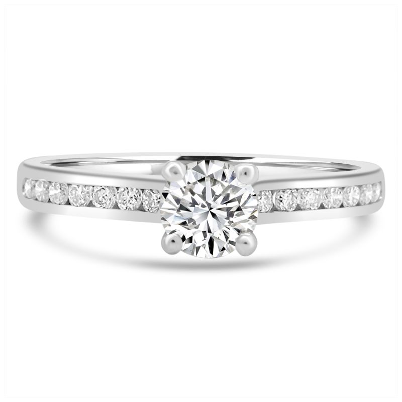 Platinum Brilliant Cut Diamond Solitaire Engagement Ring 0.91ct