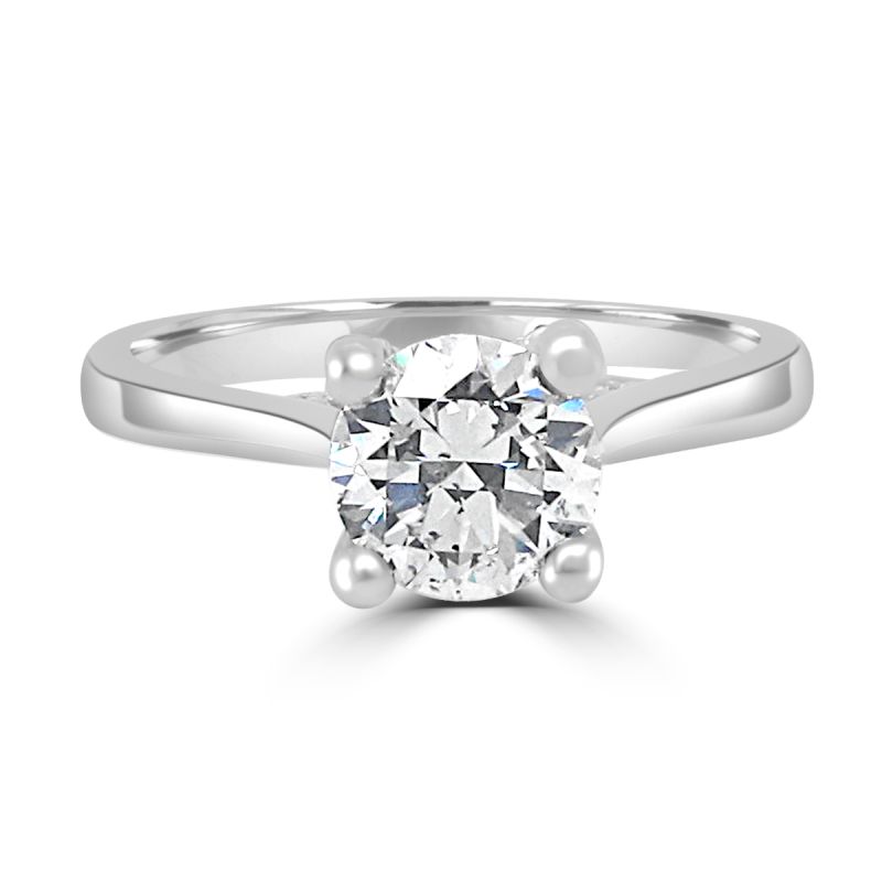 Platinum Brilliant Cut Diamond Solitaire Engagement Ring 1.10ct