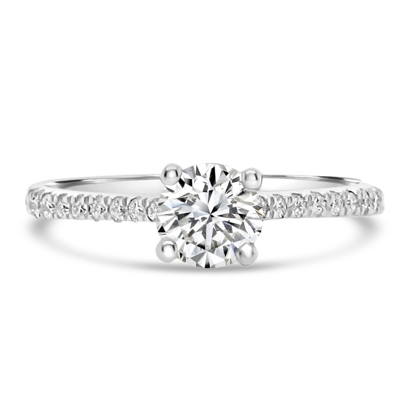 Platinum Brilliant Cut Diamond Solitaire Engagement Ring 0.69ct
