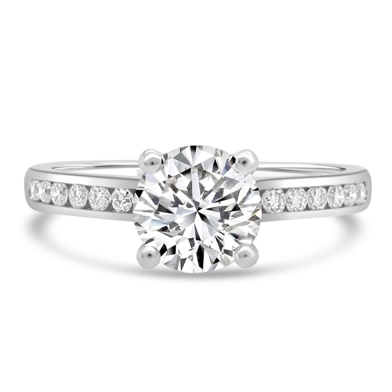 Platinum Brilliant Cut Diamond Solitaire Engagement Ring 0.86ct