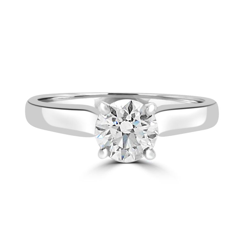 Platinum Brilliant Cut Diamond Engagement Ring 0.60ct