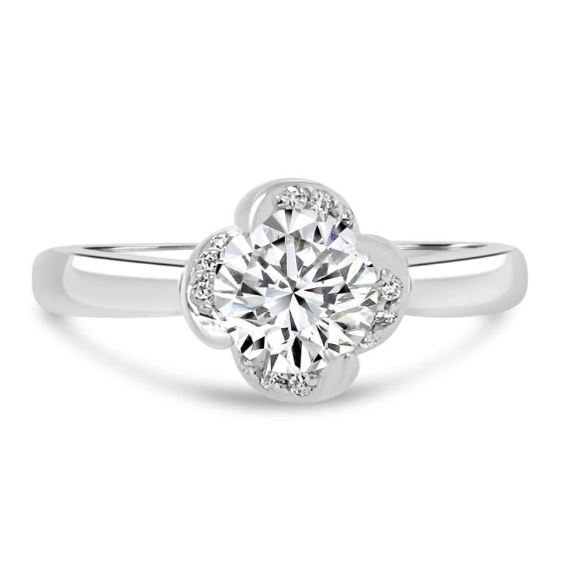 Platinum Brilliant Cut Diamond Solitaire Engagement Ring 0.77ct