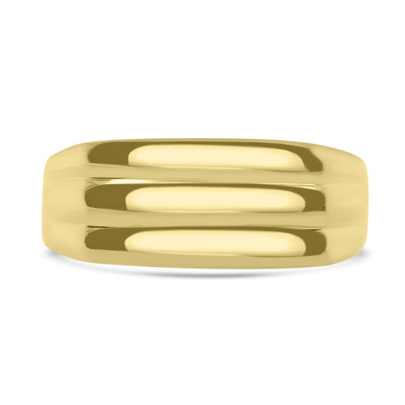 9ct Yellow Gold Modern Gents Signet Ring 