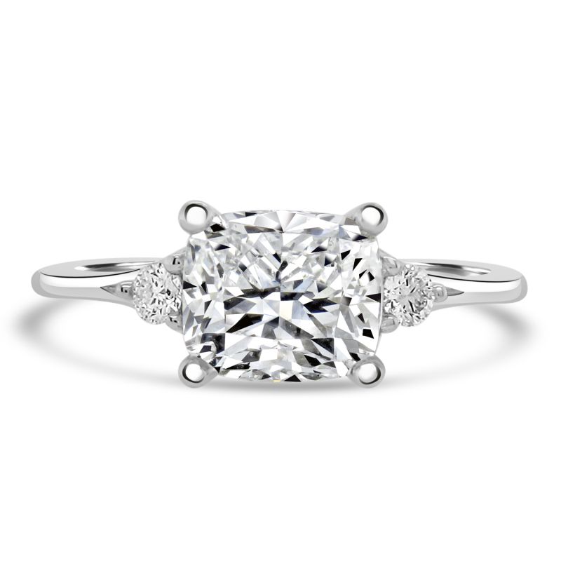 Platinum Cushion Cut Lab Grown Diamond Engagement Ring 1.60ct