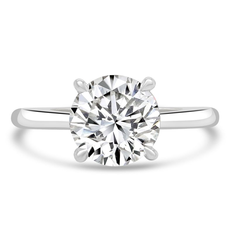 Platinum Brilliant Cut Lab Grown Diamond Engagement Ring 1.55ct