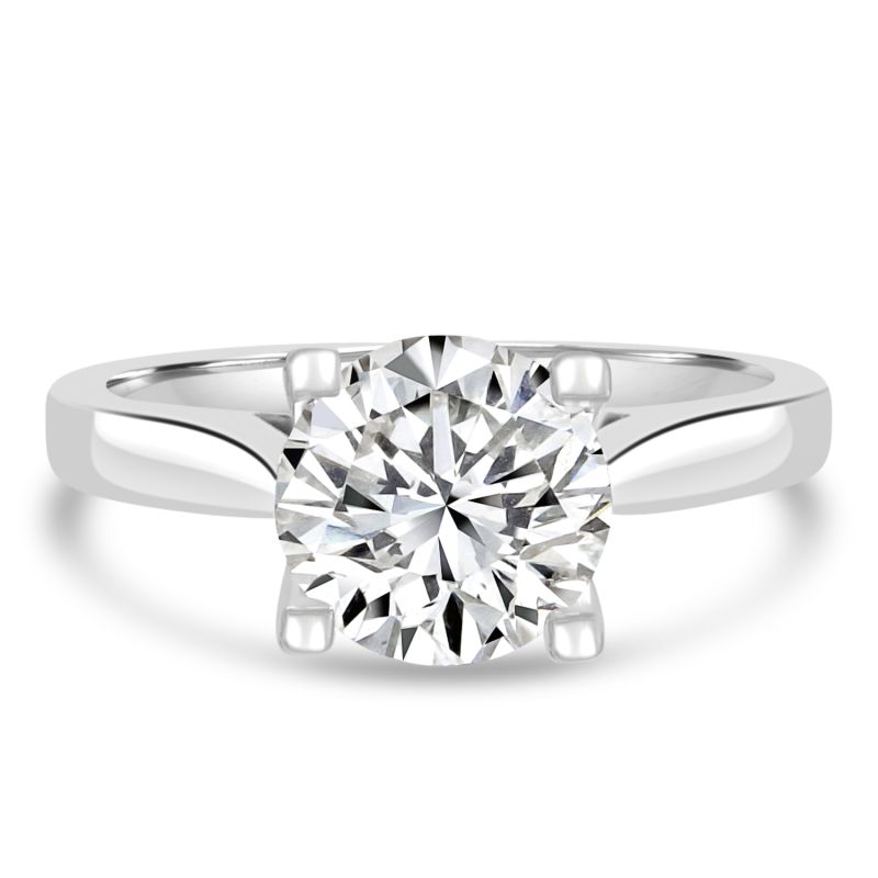 Platinum Brilliant Cut Lab Diamond Engagement Ring 1.27ct