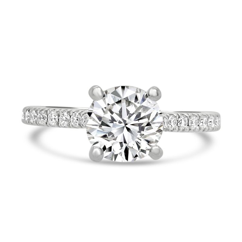Platinum Brilliant Cut Lab Grown Diamond Engagement Ring 1.48ct