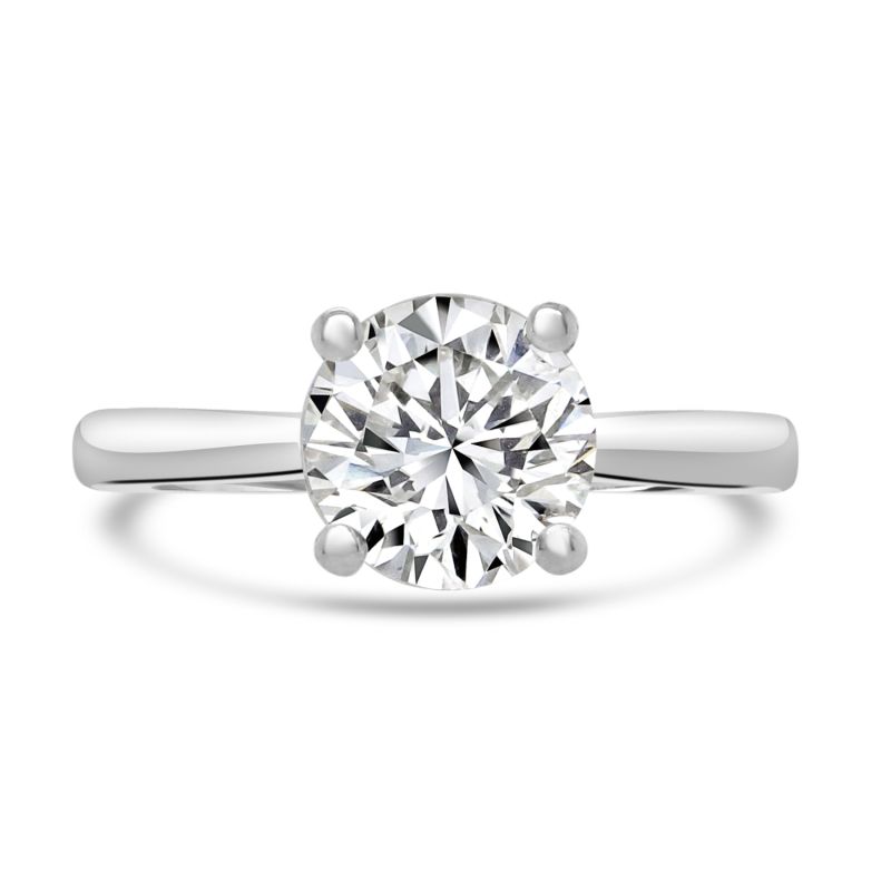 Platinum 1.28ct Brilliant Cut Lab Diamond Solitaire Ring