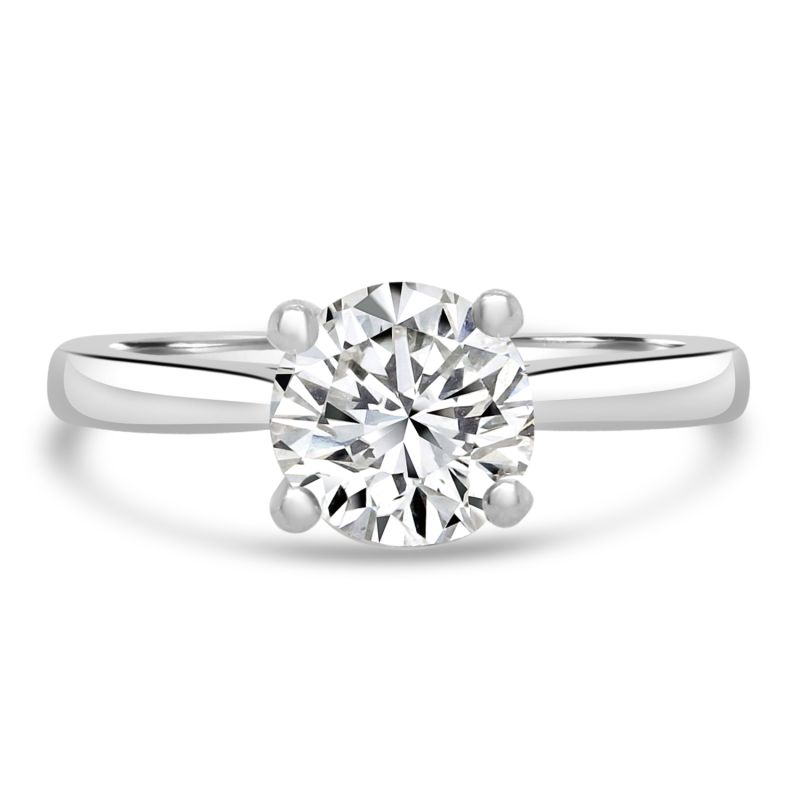 Platinum 1.04ct Brilliant Cut Lab Diamond Ring