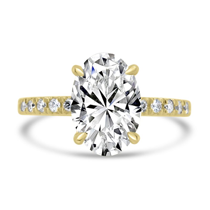 18ct Yellow Gold 2.30ct Oval Lab Diamond Engagement Ring