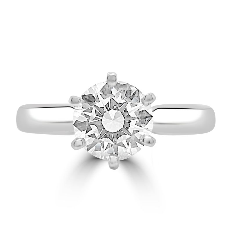 Platinum Brilliant Cut Lab Grown Diamond Engagement Ring 1.00ct